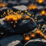 Le plus ancien ambre du monde a 385 millions d’années : ce que révèle cette résine fossile Grains d'ambre fossile du Dévonien dans une veine de charbon