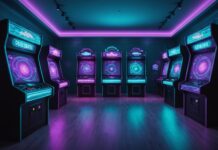 Musique de jeu vidéo : l’exposition de la Philharmonie de Paris qui la fait entrer au musée Salle d'exposition immersive évoquant la musique de jeu vidéo
