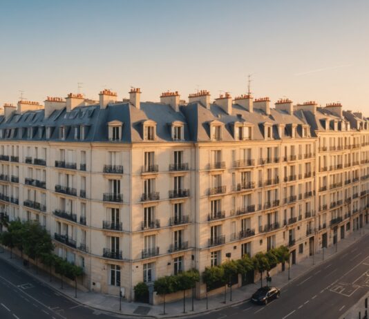 Marché immobilier en France : la reprise s’installe, mais à deux vitesses Immeubles et maisons résidentielles françaises illustrant le marché immobilier
