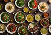 Restaurants libanais à Paris : comment la mezze a conquis la capitale Assortiment de mezze libanais servi dans un restaurant à Paris