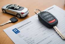 Carte grise : de nouvelles règles pour lutter contre la fraude Document de carte grise et clés de voiture posés sur un bureau, illustration nouvelles règles anti-fraude