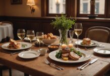 Le grand retour du bistrot : comment les jeunes chefs réinventent les classiques français Table de bistrot français dressée avec des plats classiques revisités