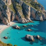 Calanques, Porquerolles, Bréhat : pourquoi ces sites imposent des quotas de visiteurs Crique méditerranéenne aux falaises rocheuses et à l'eau turquoise, sentier d'accès balisé