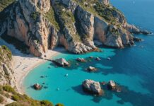 Calanques, Porquerolles, Bréhat : pourquoi ces sites imposent des quotas de visiteurs Crique méditerranéenne aux falaises rocheuses et à l'eau turquoise, sentier d'accès balisé