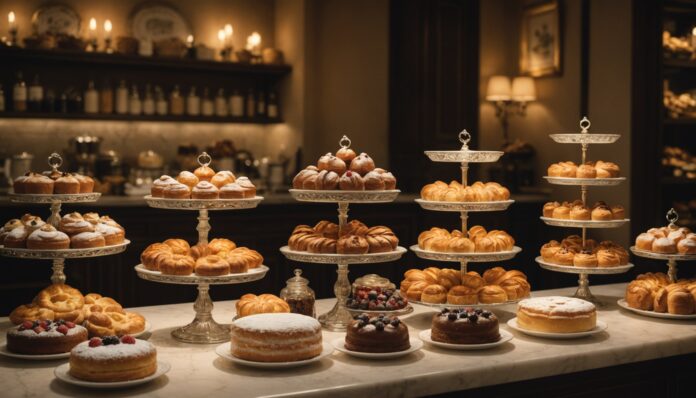 Benoît Castel, meilleur pâtissier du monde, dans sa boutique parisienne Comptoir de pâtisserie artisanale française avec viennoiseries et gâteaux