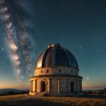 Le télescope qui a repéré la toute première exoplanète frappe de nouveau avec une découverte géante Dôme d'observatoire astronomique de nuit sous la Voie lactée