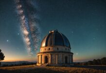 Le télescope qui a repéré la toute première exoplanète frappe de nouveau avec une découverte géante Dôme d'observatoire astronomique de nuit sous la Voie lactée