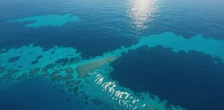 Chaleur record dans les océans : ce que révèle le dernier bilan des scientifiques européens Surface d'un océan chauffé par le soleil, illustrant le réchauffement des eaux marines