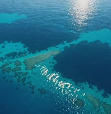 Chaleur record dans les océans : ce que révèle le dernier bilan des scientifiques européens Surface d'un océan chauffé par le soleil, illustrant le réchauffement des eaux marines