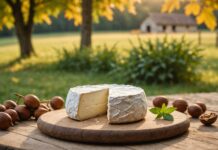 Le Mothais sur feuille, nouveau fromage AOP du Poitou Fromage de chèvre Mothais sur feuille affiné sur une feuille de châtaignier, terroir du Poitou