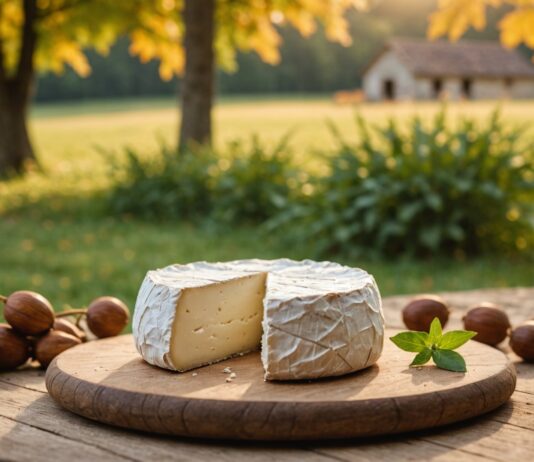 Le Mothais sur feuille, nouveau fromage AOP du Poitou Fromage de chèvre Mothais sur feuille affiné sur une feuille de châtaignier, terroir du Poitou