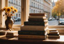 Rentrée littéraire : 461 romans se disputent les lecteurs Pile de romans neufs sur une table de librairie pour la rentrée littéraire