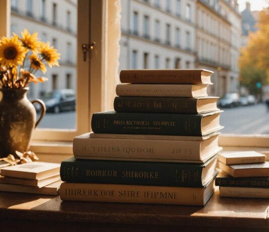 Rentrée littéraire : 461 romans se disputent les lecteurs Pile de romans neufs sur une table de librairie pour la rentrée littéraire