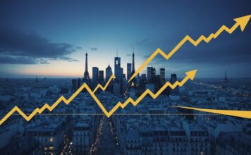 Taux d’emprunt record : ce que la flambée de la dette change pour la France Illustration symbolisant la hausse des taux d'emprunt et la dette publique française
