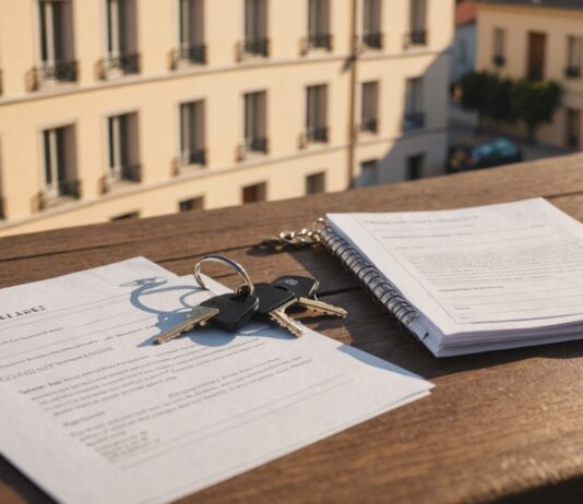Encadrement des loyers : comment vérifier si votre loyer respecte le plafond légal Clés de logement posées sur un bail de location devant un immeuble résidentiel français