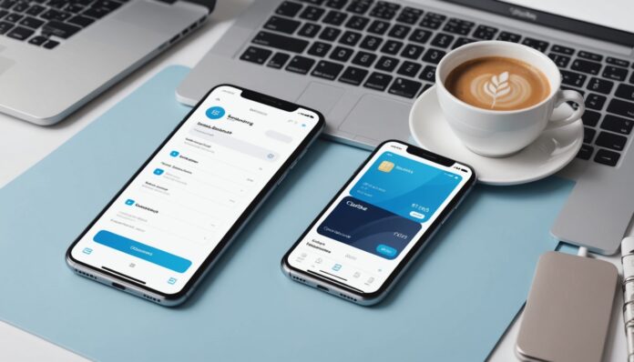 Wero, le nouveau paiement européen pour les achats en ligne Smartphone affichant un paiement instantané à côté d'un ordinateur portable en train de finaliser un achat en ligne