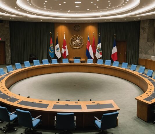 La France prend la présidence tournante du Conseil de sécurité de l’ONU Salle du Conseil de sécurité de l'ONU à New York
