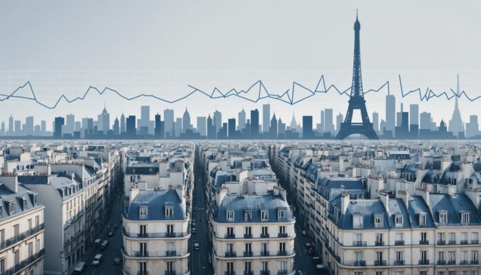 Illustration du ralentissement de la croissance de l'économie française face à ses voisins européens