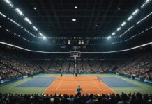 Supercoupe de basket à Roland-Garros : le pari inédit du Match des Championnes Ambiance de stade lors d'un match de basket professionnel disputé sur un court habituellement dédié au tennis