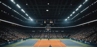 Supercoupe de basket à Roland-Garros : le pari inédit du Match des Championnes Ambiance de stade lors d'un match de basket professionnel disputé sur un court habituellement dédié au tennis