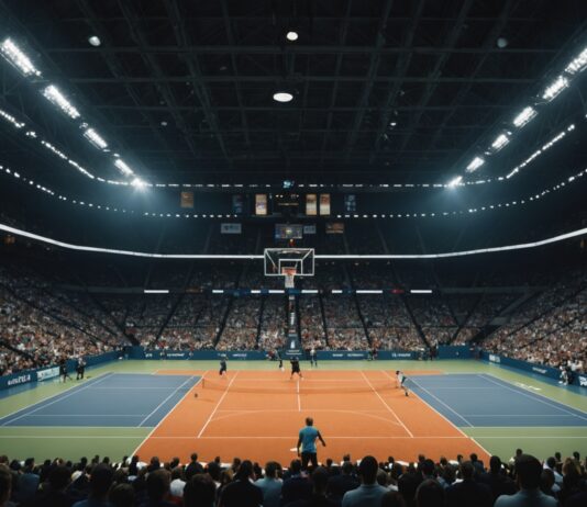 Supercoupe de basket à Roland-Garros : le pari inédit du Match des Championnes Ambiance de stade lors d'un match de basket professionnel disputé sur un court habituellement dédié au tennis