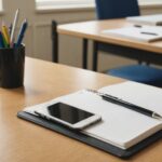Téléphone portable interdit au lycée : ce que prévoit la nouvelle loi Smartphone rangé dans une pochette de classe, symbole de l'interdiction du téléphone au lycée
