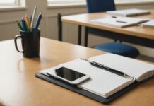 Téléphone portable interdit au lycée : ce que prévoit la nouvelle loi Smartphone rangé dans une pochette de classe, symbole de l'interdiction du téléphone au lycée