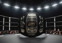Ciryl Gane devient champion incontesté de l’UFC : ce que change ce nouveau statut Ceinture de championnat de MMA illuminée sous les lumières d'une cage octogonale