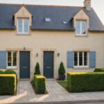 Plus-value immobilière : calcul, abattements et exonérations Maison avec jardin et panneau à vendre, illustration du guide plus-value immobilière