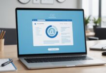 Accessibilité numérique : les sites publics sous surveillance renforcée Illustration d'un ordinateur portable affichant une interface web accessible, symbole d'accessibilité numérique