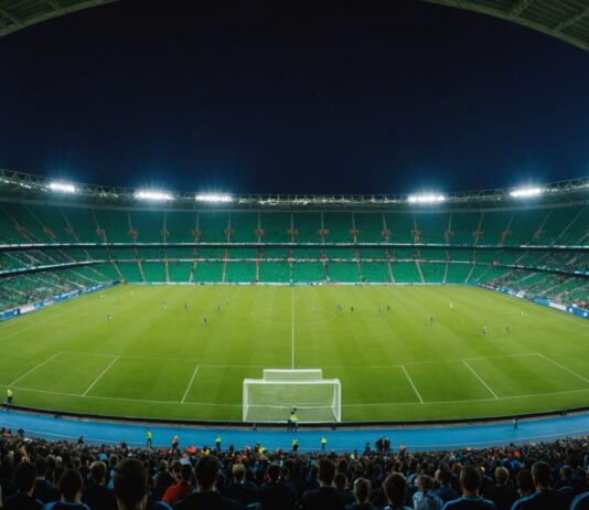 Équipe de France : ce que change le passage au 4-3-3 sous Zidane Stade de football illuminé de nuit lors d'un match international