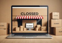 Rakuten France ferme ses portes : ce que ça change pour vendeurs et clients Illustration symbolique de la fermeture d'une plateforme de vente en ligne