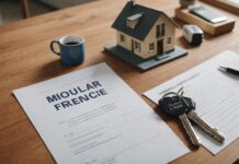 Taux d’usure du crédit immobilier : le relèvement qui débloque des dossiers Maison avec panneau à vendre, clés et document de prêt immobilier