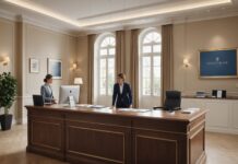Journées France services : comment profiter de l’opération portes ouvertes près de chez vous Guichet d'accueil d'une maison France services avec un conseiller aidant un usager lors des journées portes ouvertes
