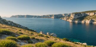 Marseille sacrée capitale française de la biodiversité : ce qui a convaincu le jury Littoral méditerranéen restauré près de Marseille, illustration générée par IA