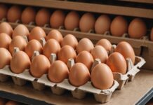 Prix des œufs : pourquoi cet aliment bon marché coûte de plus en plus cher Boîte d'œufs frais sur une étagère de supermarché français