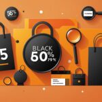 Black Friday : date officielle, durée des promos et règles à connaître avant d’acheter Illustration de sacs de shopping et d'étiquettes de réduction pour le Black Friday