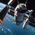 Vers l’ISS : un astronaute canadien rejoint la station spatiale pour une mission de six mois Capsule SpaceX Dragon s'arrimant à la Station spatiale internationale avec la Terre en arrière-plan