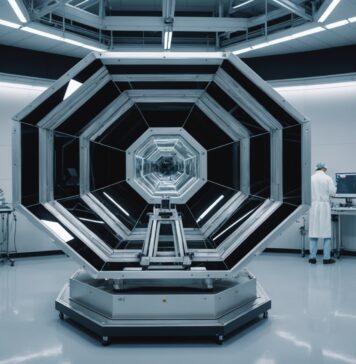 ELT : comment une usine française a poli le plus grand miroir de télescope du monde Segment de miroir hexagonal du télescope ELT en cours de polissage dans un atelier optique