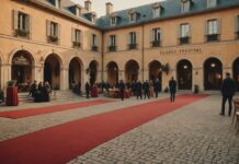 Festival Lumière : Lyon consacre les frères Coen et réinvente son village de cinéma Ambiance de festival de cinéma patrimonial avec bobines de film et tapis rouge