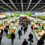 SIAL Paris : le grand salon mondial de l’alimentation s’installe à Villepinte Allée d'un salon professionnel de l'alimentation avec stands d'exposition