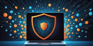 Antivirus : comment choisir une protection vraiment efficace Illustration générée par IA d'un bouclier numérique protégeant un ordinateur et un smartphone contre des virus informatiques
