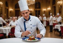 Meilleur Ouvrier de France : deux femmes sacrées, un fils succède à son père Chef cuisinier recevant une distinction culinaire lors d'une cérémonie élégante