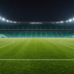 Zidane sélectionneur : un début à domicile en demi-teinte contre l’Italie Stade de football illuminé de nuit, illustration generee par IA