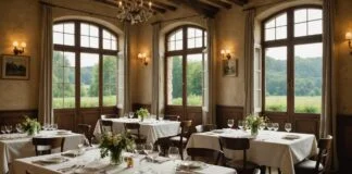 Un chef du Pas-de-Calais sacré meilleur restaurateur par ses pairs à l’international Table dressée dans un restaurant gastronomique français à l'ambiance chaleureuse